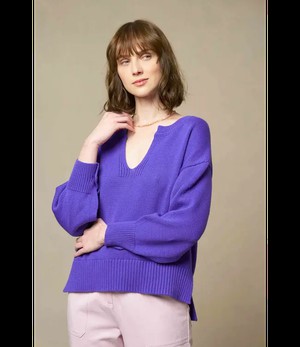 EKYOG •• Lucho Sweater | Ultraviolet | PULL LUCHO paars from De Groene Knoop