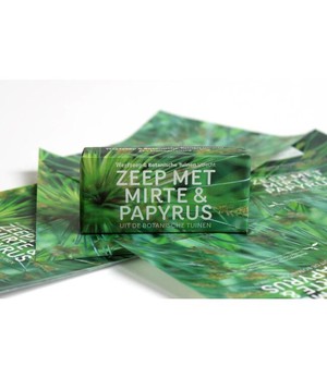 WERFZEEP •• Botanische Tuinenzeep - mirte & papyrus from De Groene Knoop