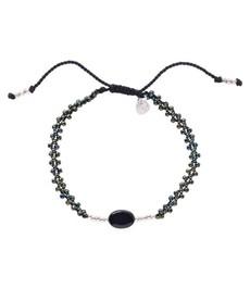A BEAUTIFUL STORY •• Armband Zwarte Onyx Zilverkleurige via De Groene Knoop