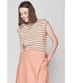 GREENBOMB •• Basic Timid Shirt | Peach Stripes via De Groene Knoop