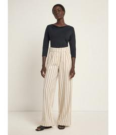 LANIUS •• Gestreepte Broek OCS | Creme/ Black via De Groene Knoop