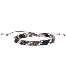 A BEAUTIFUL STORY •• Armband Commitment Zwarte Onyx Zilverkleurige via De Groene Knoop