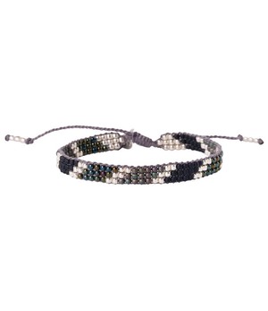 A BEAUTIFUL STORY •• Armband Commitment Zwarte Onyx Zilverkleurige from De Groene Knoop