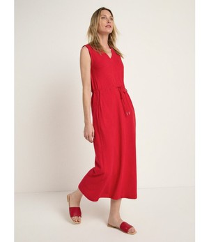 LANIUS •• Maxi jurk GOTS | Red from De Groene Knoop