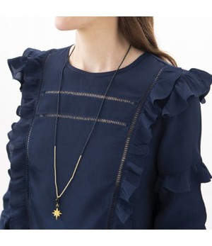 A BEAUTIFUL STORY •• Blessing Zwarte Onyx Goud Ketting from De Groene Knoop