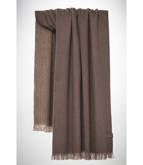 Bufandy •• Brushed Doble Fudge Truffle | Alpaca Shawl from De Groene Knoop