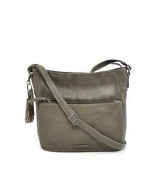 Berba Leren dames cross-shoulder tas Scotch  • Dark green via De Groene Knoop