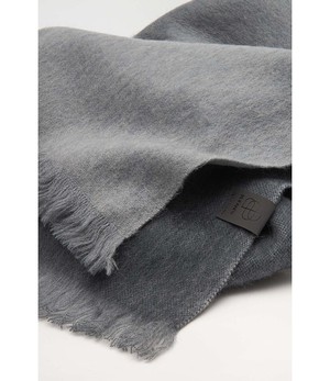 Bufandy •• Brushed Ombre Gloomy Grey | Alpaca Shawl from De Groene Knoop