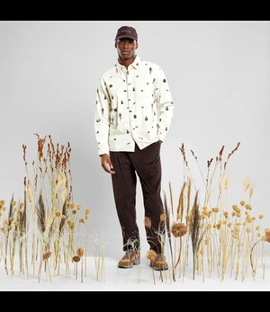 DEDICATED. •• Shirt Rute Hike AOP | Oat White from De Groene Knoop