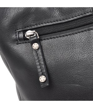 Berba LEREN DAMES CROSS-SHOULDER TAS SCOTCH • black from De Groene Knoop