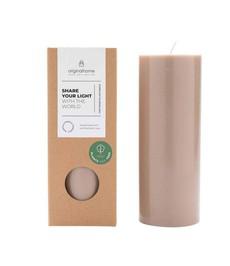 Original Home •• Pillar candle | Clay | Stompkaars Grijs via De Groene Knoop