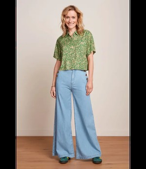 KING LOUIE •• Evelina Blouse Paradis | Jasmin Green from De Groene Knoop