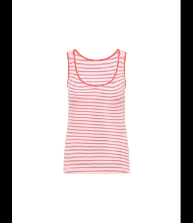 LANIUS •• Stripped top | white- coral from De Groene Knoop