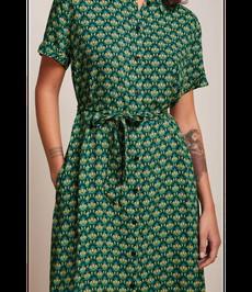 KING LOUIE •• Vica Dress Toulouse Dobby| Black via De Groene Knoop