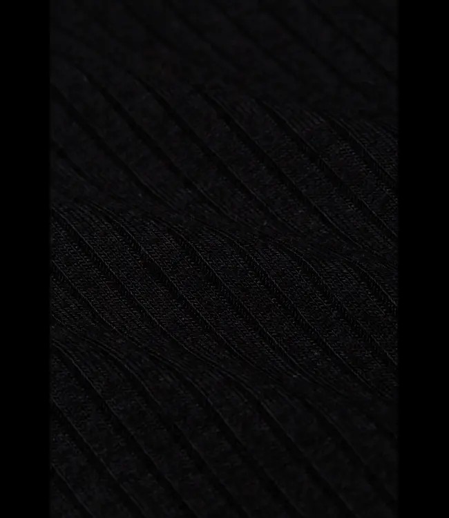KING LOUIE •• Rollneck Top Uni Rib | Black from De Groene Knoop