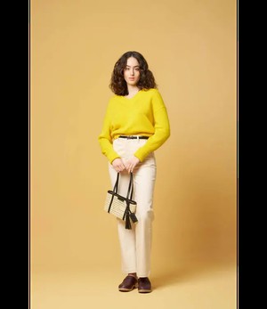 EKYOG •• Lore Sweater | Mimosa | PULL LORE geel from De Groene Knoop