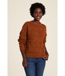 Tranquillo •• Patterned knitted jumper| Caramel via De Groene Knoop