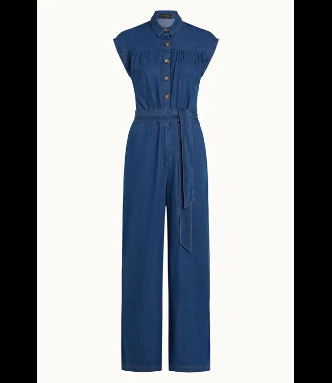 KING LOUIE •• Amy Jumpsuit Chambray | Denim Blue from De Groene Knoop