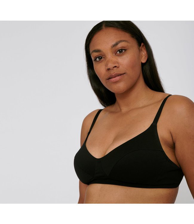 Organic Basics •• Organic Cotton Classic Bra | Black from De Groene Knoop