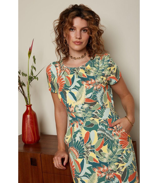 KING LOUIE •• Mona Dress Tamarind | organic cotton from De Groene Knoop