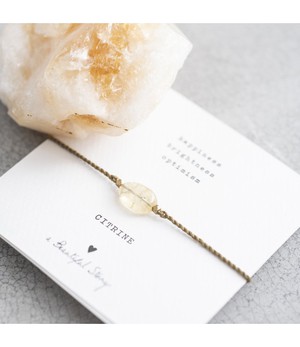 A BEAUTIFUL STORY •• Gemstone Card Citrine Gold from De Groene Knoop