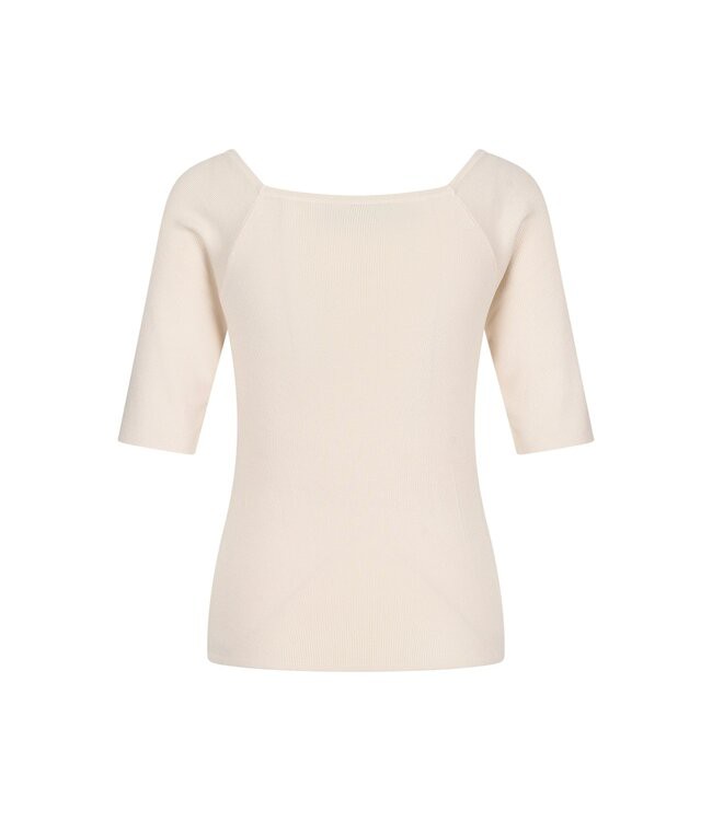 ZILCH •• Top Square Neck | Off White from De Groene Knoop