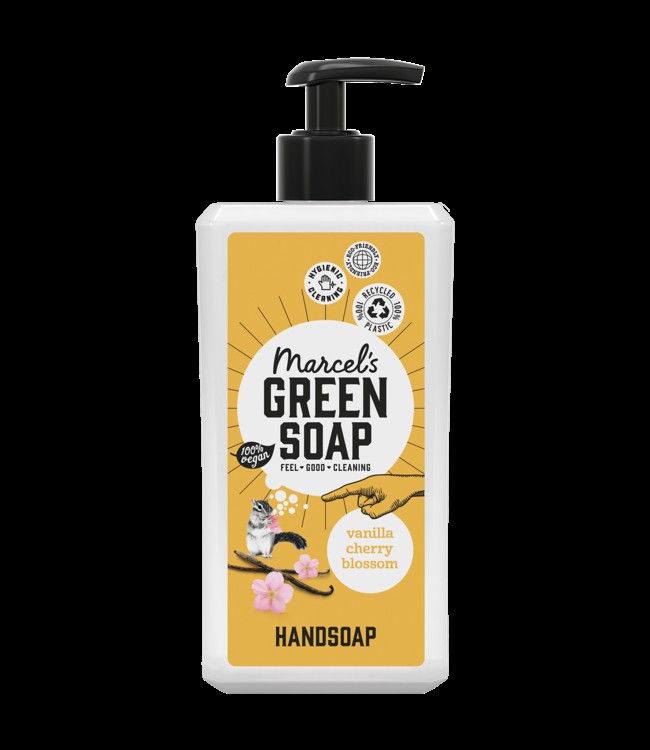 Marcel's Green Soap •• HANDZEEP VANILLE & KERSENBLOEM  (500ML) from De Groene Knoop