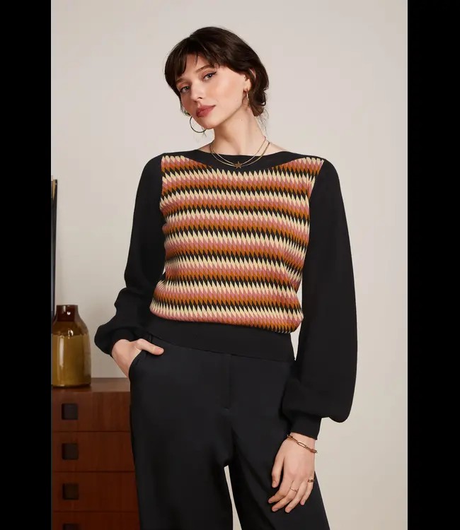 KING LOUIE •• Erin Top Birdie | Black from De Groene Knoop