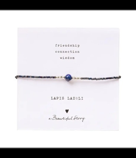 A BEAUTIFUL STORY •• Iris Card Lapis Lazuli SC Bracelet from De Groene Knoop