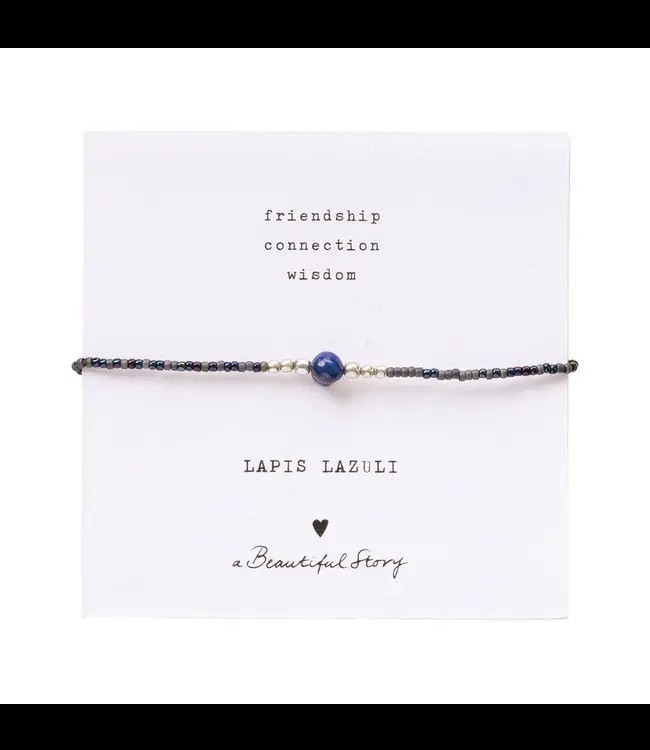 A BEAUTIFUL STORY •• Iris Card Lapis Lazuli SC Bracelet from De Groene Knoop