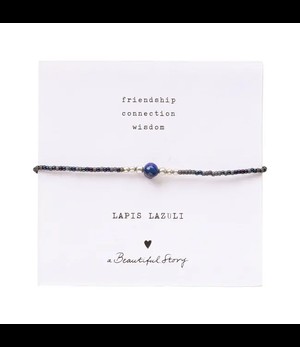 A BEAUTIFUL STORY •• Iris Card Lapis Lazuli SC Bracelet from De Groene Knoop
