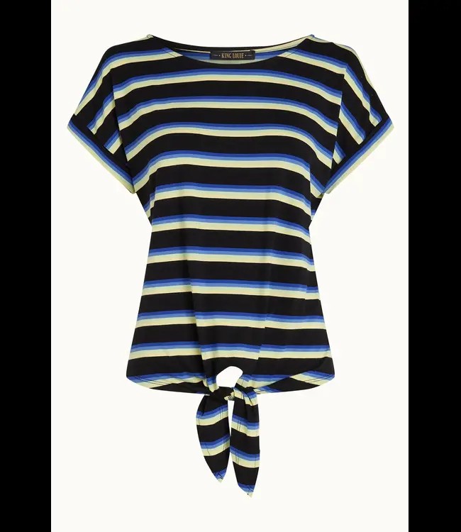 KING LOUIE •• Aria Knot Top Embla Stripe | Black from De Groene Knoop