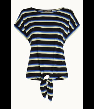 KING LOUIE •• Aria Knot Top Embla Stripe | Black from De Groene Knoop
