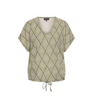 ZILCH •• Top Drawstring | Argyle Army from De Groene Knoop
