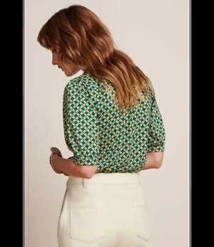 KING LOUIE •• Carina Blouse Scala | Kayaking Green from De Groene Knoop