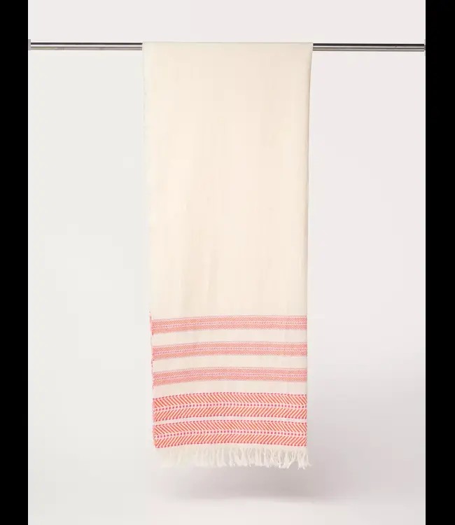 LANIUS •• SCARF WITH IKAT PATTERN |  Coral from De Groene Knoop