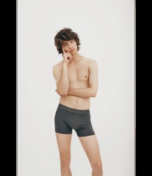 Organic Basics •• Core Boxers 3-pack | slate + black from De Groene Knoop