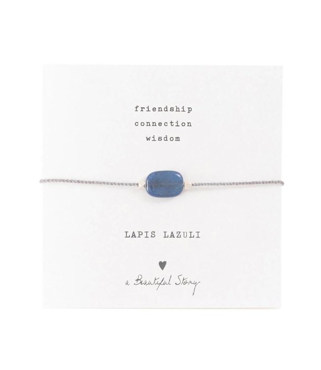 A BEAUTIFUL STORY Gemstone Card Lapis Lazuli Silver from De Groene Knoop