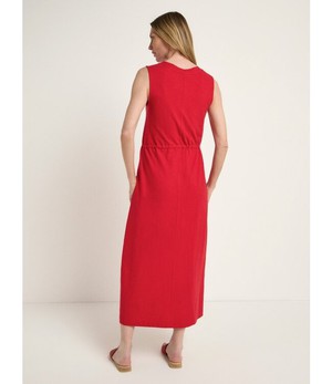 LANIUS •• Maxi jurk GOTS | Red from De Groene Knoop