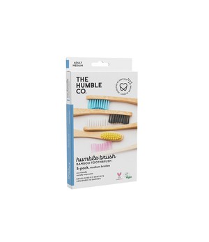 The Humble Co. Bamboe tandenborstels - medium - 5 stuks from De Groene Knoop
