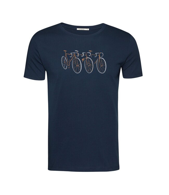 GREENBOMB •• T-Shirt Guide Bike Watercolour | Navy from De Groene Knoop