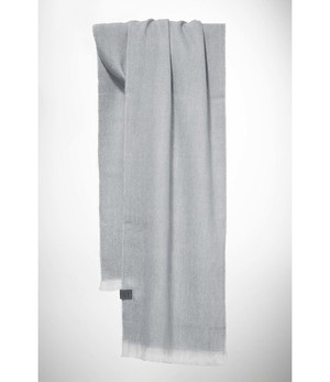 Bufandy •• Brushed Solid azul canvas  | Alpaca Shawl from De Groene Knoop