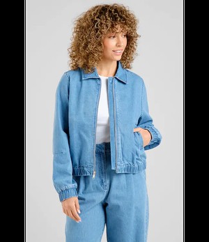 DEDICATED. •• Jacket Sunna Denim | Light Blue from De Groene Knoop