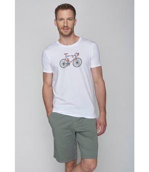 GREENBOMB •• T-shirt Bike Jack Guide | White from De Groene Knoop