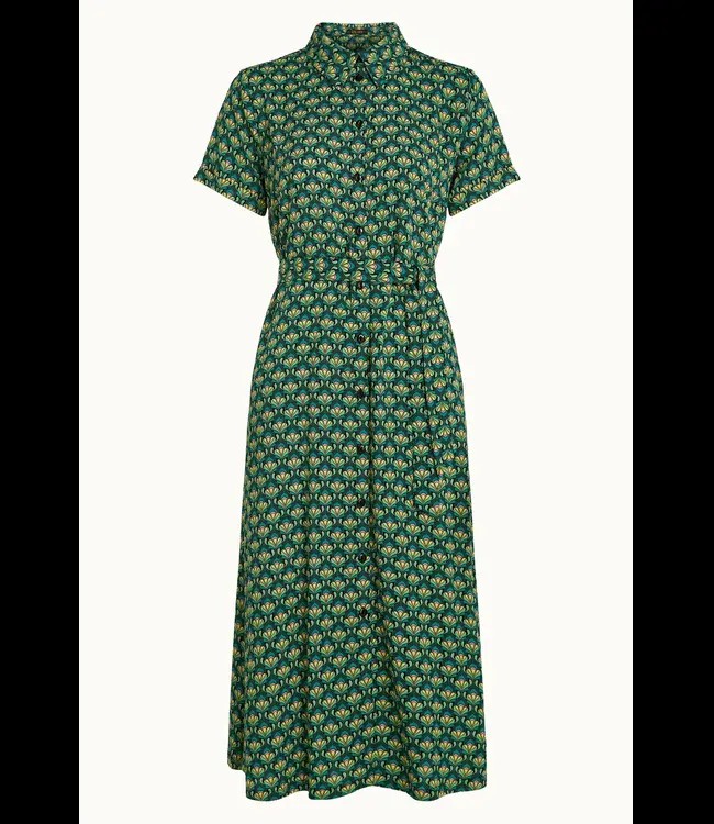 KING LOUIE •• Vica Dress Toulouse Dobby| Black from De Groene Knoop
