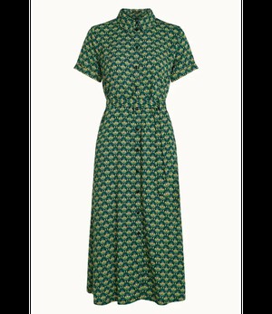 KING LOUIE •• Vica Dress Toulouse Dobby| Black from De Groene Knoop