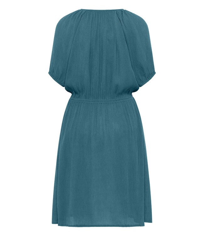 Tranquillo •• EcoVero™ loose dress | bermuda blue from De Groene Knoop