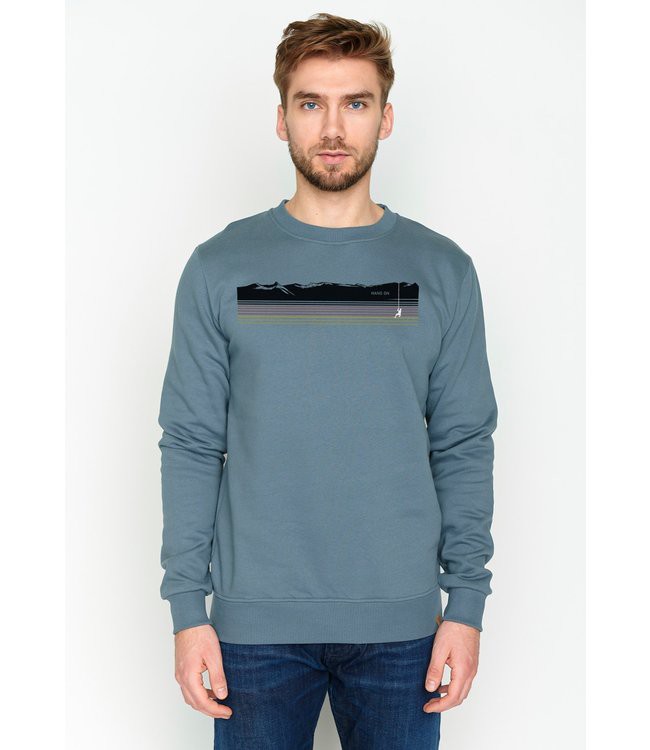 GREENBOMB •• sweatpullover Mountain Stripes | Thunder Grey from De Groene Knoop