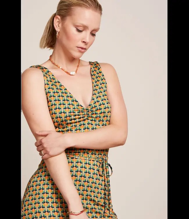 KING LOUIE •• Anna Dress Nova | Shell Orange from De Groene Knoop