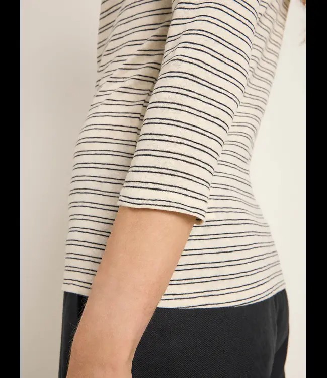 LANIUS •• Waterval shirt OCS | Creme/ Black from De Groene Knoop